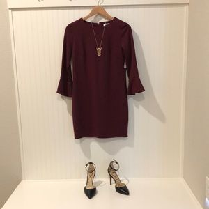 Maroon dress, 3/4 length sleeve, brand new, tag on